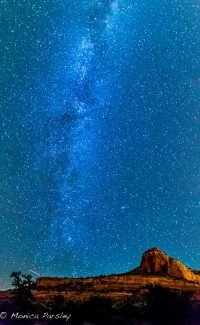 Milky Way Galaxy over Sedona inspires connection with celestial and spiritual energies during our outdoor circles and ceremonies.