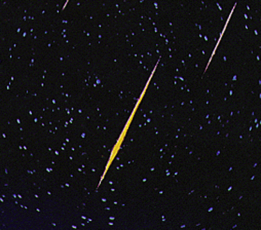 meteors streaking down against a starry sky backdrop are part of the fascination of skywatching