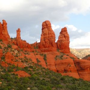 Four Sisters red rock formation; this is a Sedona ancestor sacred site which is discussed in Discover Sedona Program