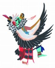 eagle kachina painting by Hopi artist symbolizes spiritual wisdom and Hopi connection to ancestral sacred spring site