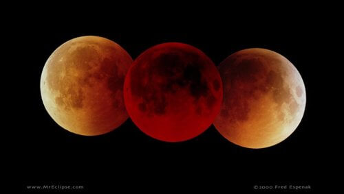 3 views of lunar eclipse creates a sense of the energy of this Sedona special event